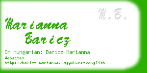 marianna baricz business card